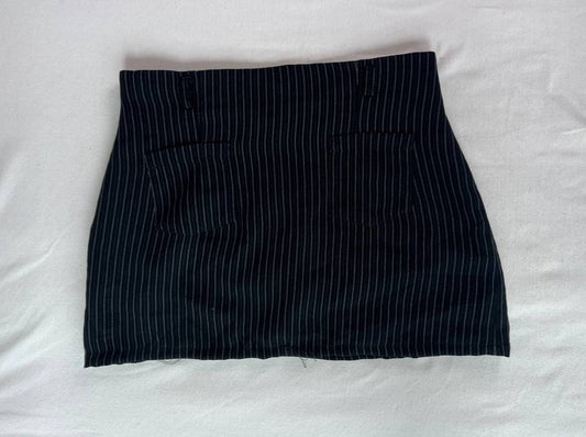 Striped Black Mini Skirt