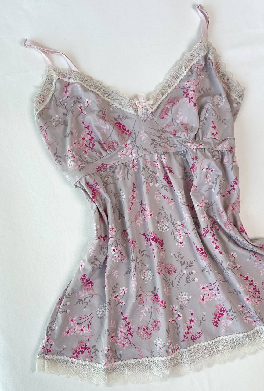 Purple Cherry Blossom Babydoll Cami