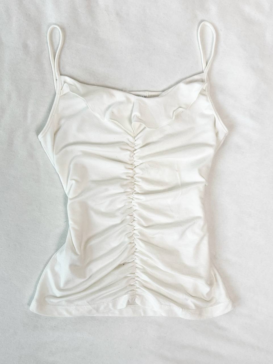 White Ruched Cami