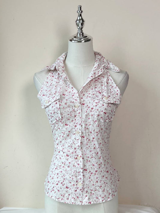 Ditsy Florals Fitted Halter