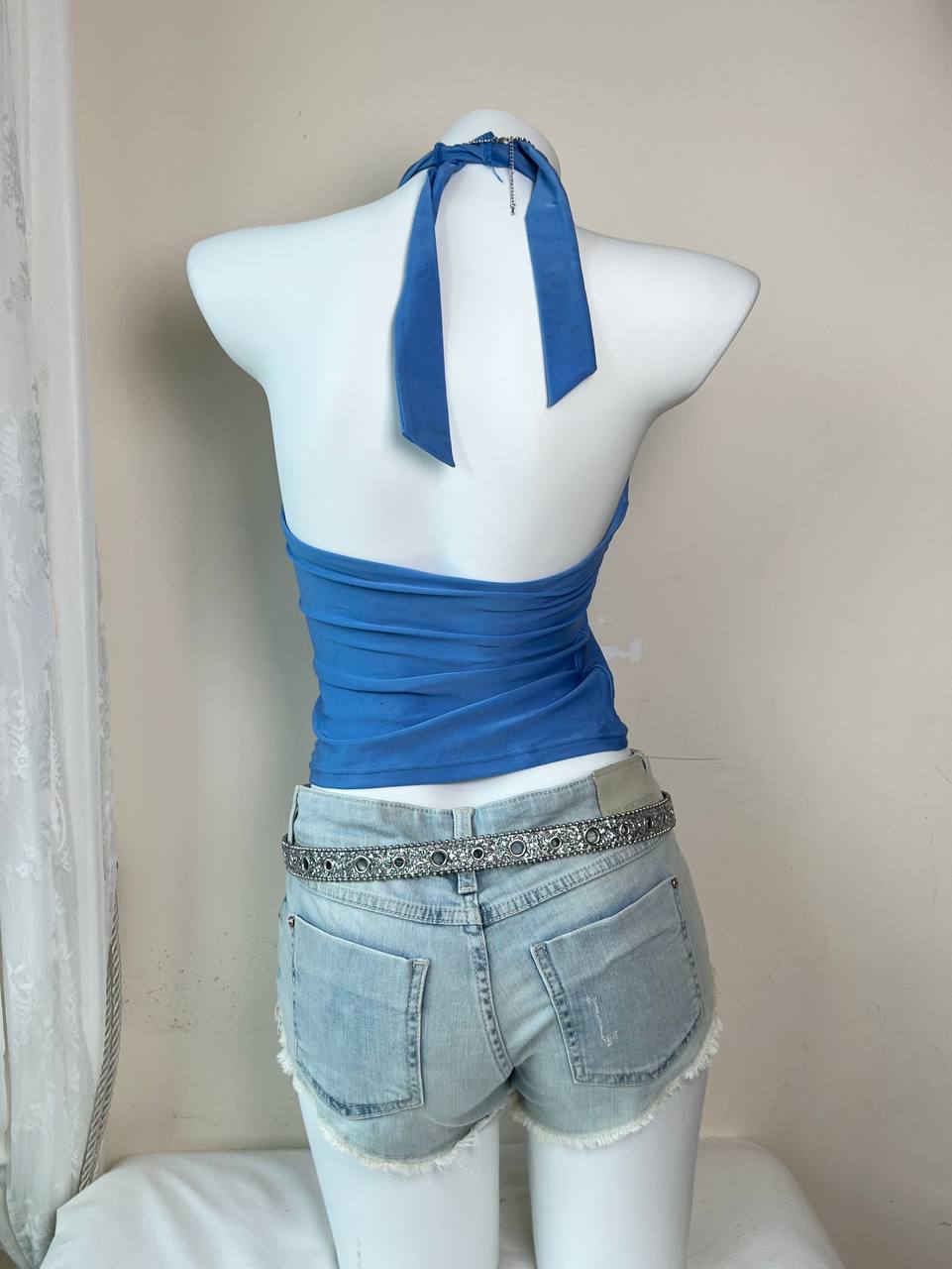 Light Washed Low Rise Shorts