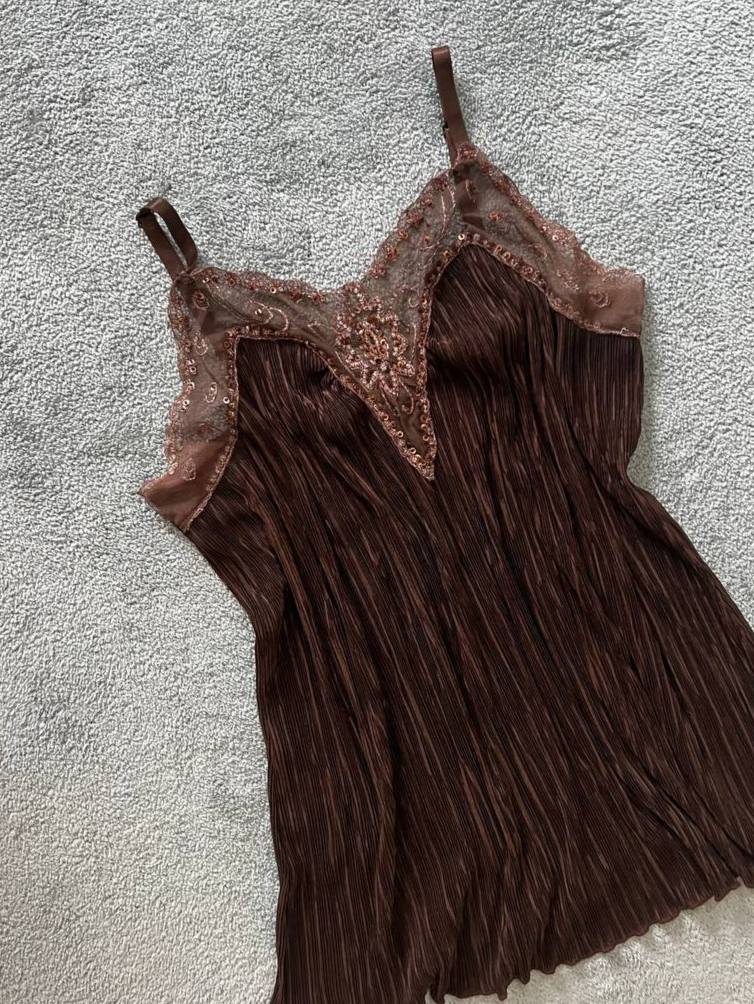 Brown Lace Camisole