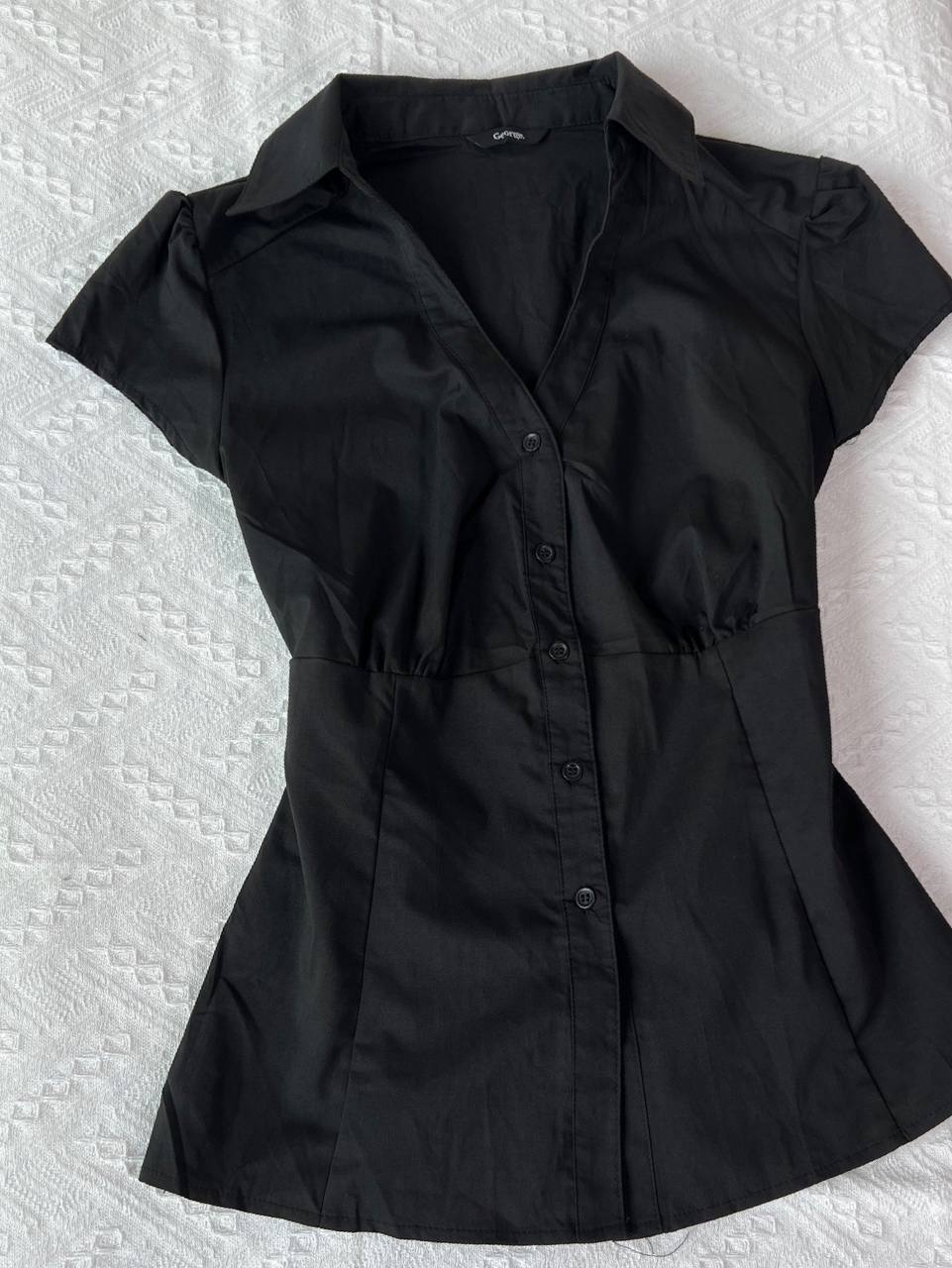 Black Laced Back Blouse