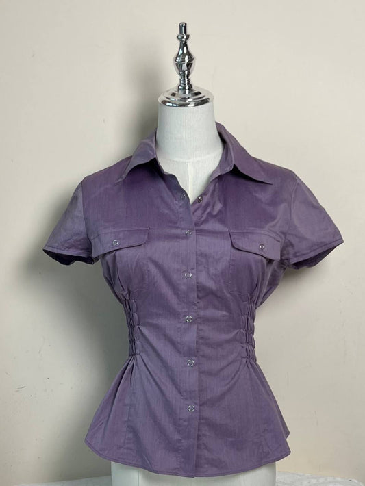 Purple Fitted Blouse