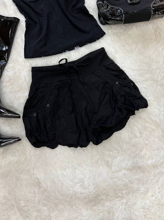 Black Bubble Shorts