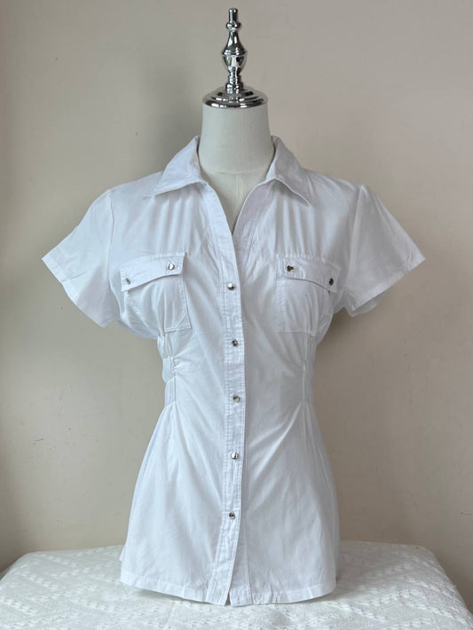 White Fitted Blouse (Brand: Zac & Rachel)