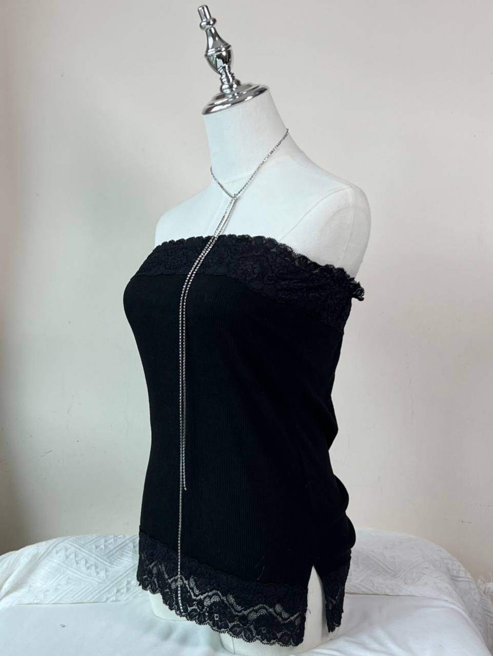 Lace Trim Tube Top