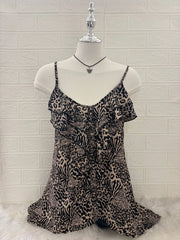 Animal Print Ruffle Cami 1