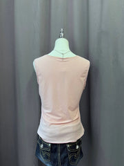 Baby Pink Square Neck Lace Overlay 3