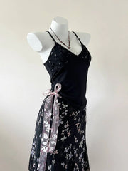 Black Beaded Sequinned Bust Cami 2