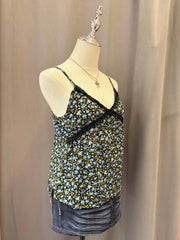 Black & Blue Floral Cami 2
