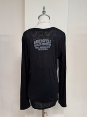 Black Blue Harley Davidson Long Sleeve 3
