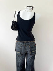 Black Guess Gold Rivet Tank 3