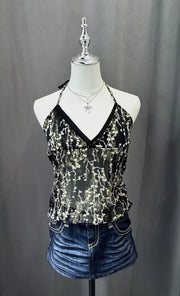 Black Mesh Halter 1