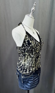 Black Mesh Halter 2