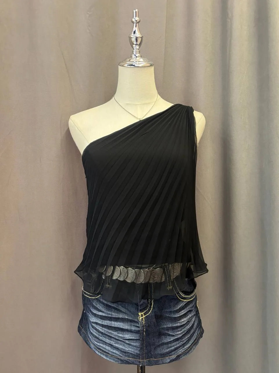 Black One Shoulder Top 1