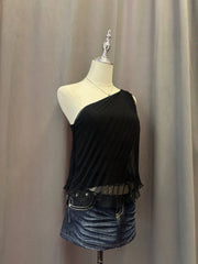 Black One Shoulder Top 2