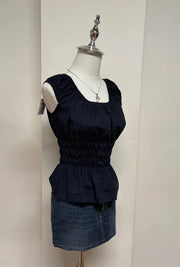 Black Reworked Milkmaid Blouse 2