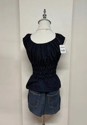 Black Reworked Milkmaid Blouse 3