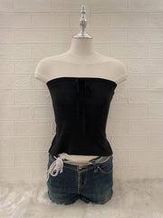 Black Ribbon Tube Top 1