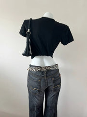 Black Roxy Hibiscus Graphic Tee 3