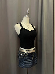 Black Ruffled Tank 2