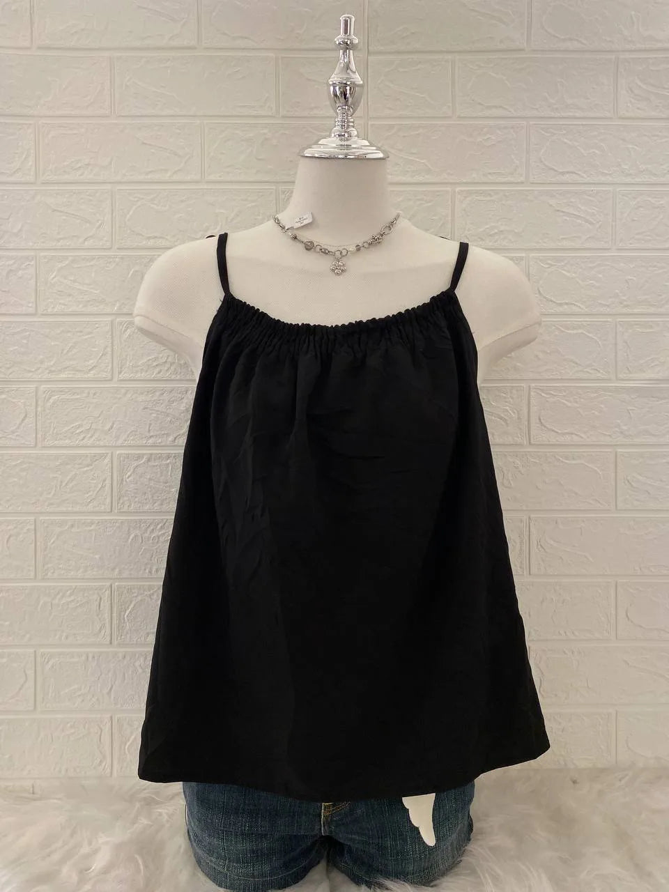 Black Self Tie Cami 1