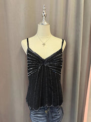 Black Sequinned Ibiza Coded Cami 1