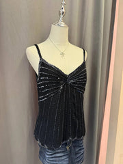 Black Sequinned Ibiza Coded Cami 2