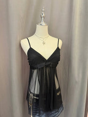 Black Sheer Mesh Camis 2