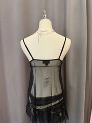 Black Sheer Mesh Camis 3