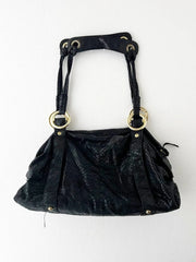 Black Slouchy Hobo Shoulder Bag 1