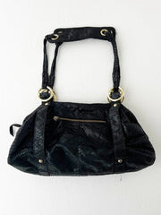Black Slouchy Hobo Shoulder Bag 2