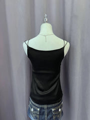 Black Strappy with Sequinned Neckline 3