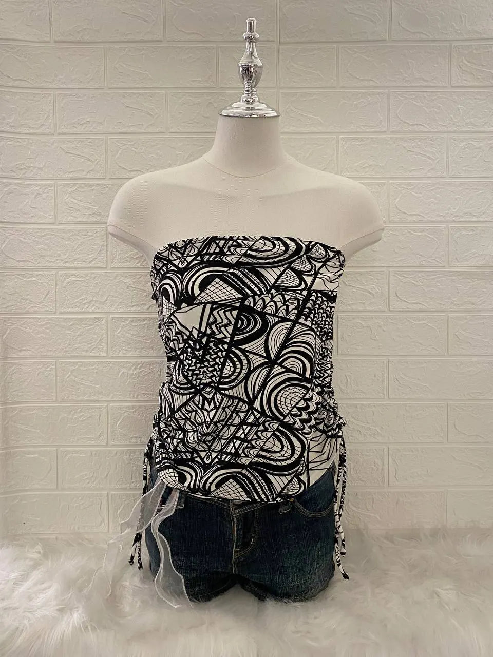 Black Tribal Tube Top 1