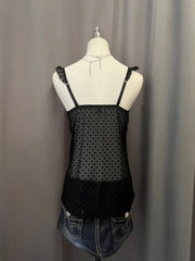 Black Velvet Heart Sheer Cami 3