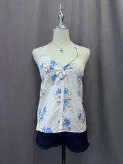 Blue Floral Halter 1