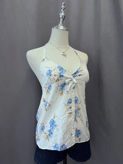 Blue Floral Halter 2