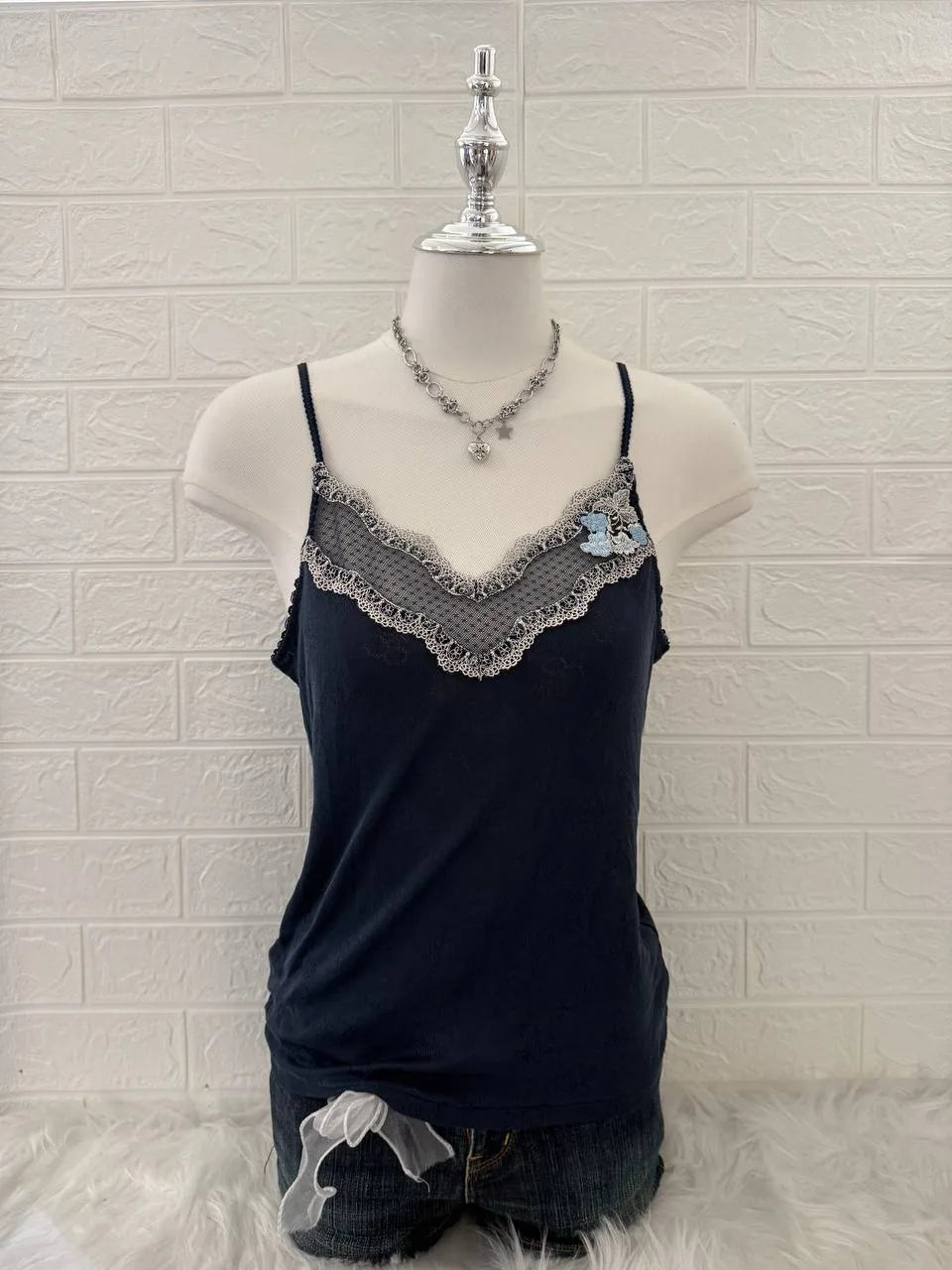 Blue lace camis 1