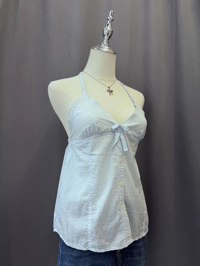 Blue Polka Dot Halter 1
