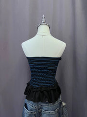 Blue Stripe Tube Top 3
