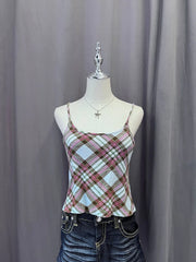 Blue Tartan Print Cami 1