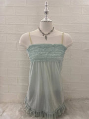 Blue with Tiered Ruffles Cami 1