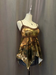 Brown and Green Printed Cami 2