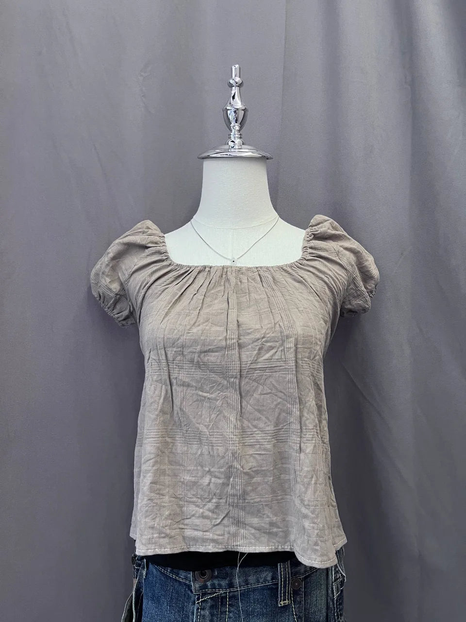 Brown Babydoll Blouse 1