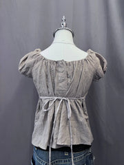 Brown Babydoll Blouse 2