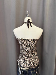 Brown Leopard Reworked Halter (2-way) 3
