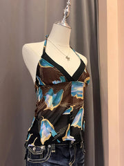 Brown Reworked Halter Cami 2