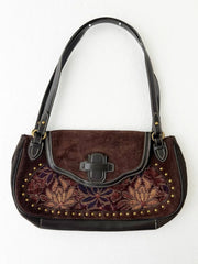 Brown Tapestry Shoulder Bag 1