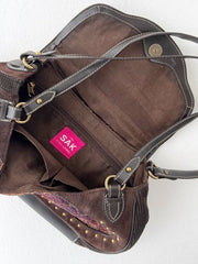 Brown Tapestry Shoulder Bag 3